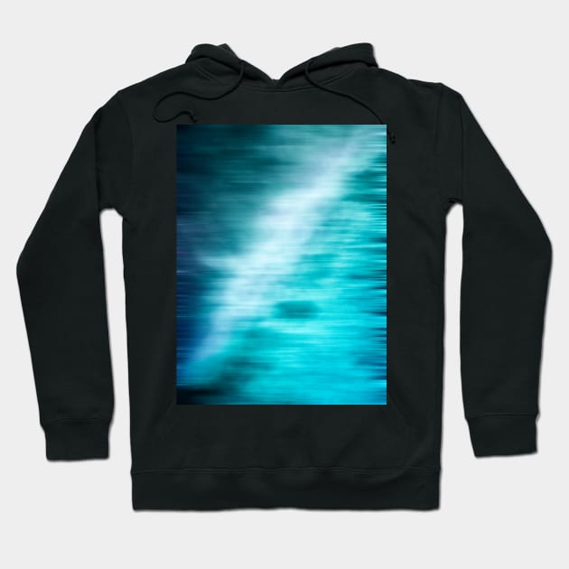 Good Waves Are Coming - Blue Gradient Effect Hoodie by Bonfim Arts